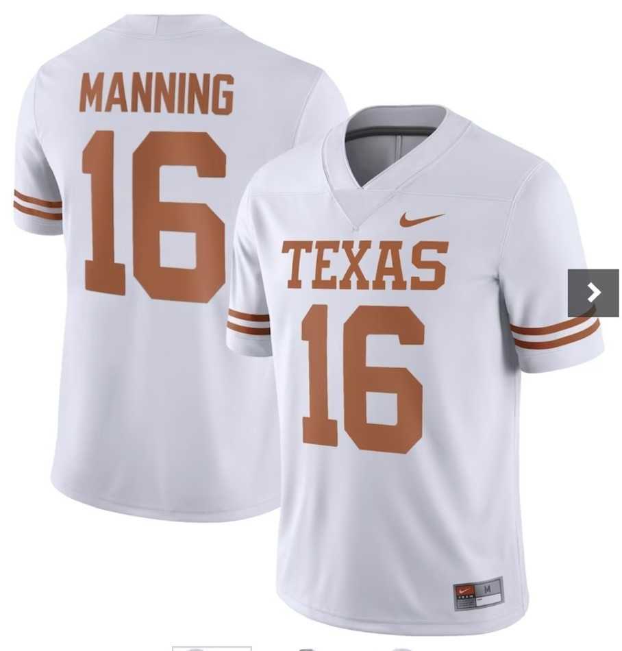 Men's Texas Longhorns #16 Arch Manning White Stitched Jersey Dzhi,We sell and wholesale Men's Texas Longhorns #16 Arch Manning White Stitched Jersey Dzhi on line form chian!